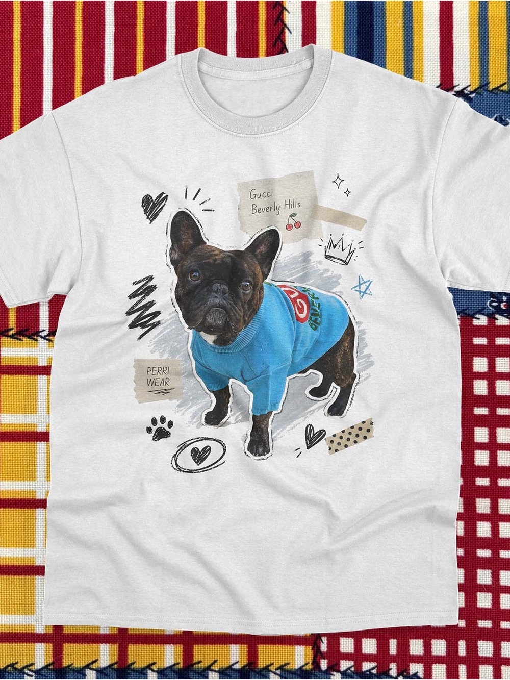 Beverly Hills dog shirt funny French bulldog graphic tee